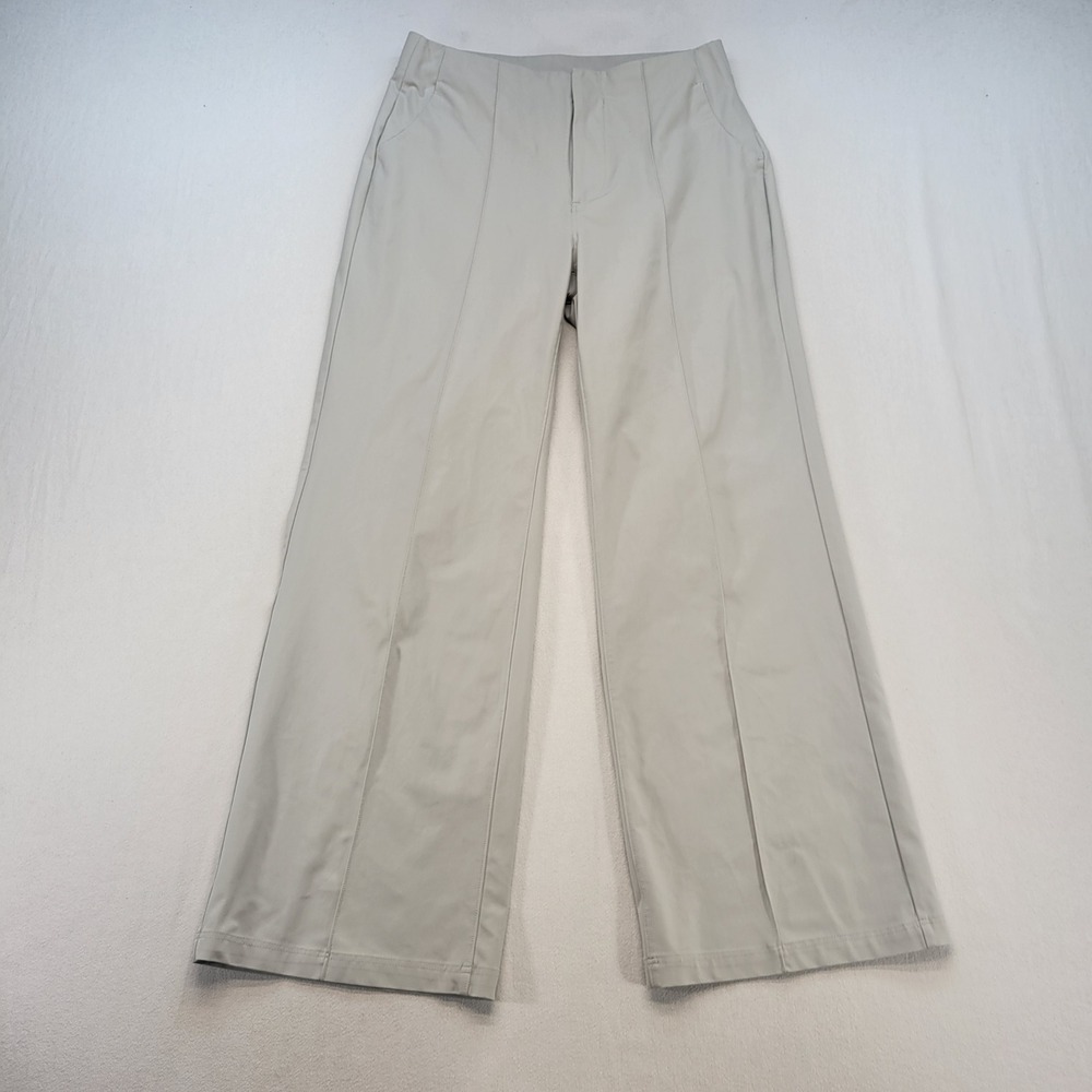 Vuori Meta Wide Leg Pants Womens Small Light Gray Performance Trousers VW4035